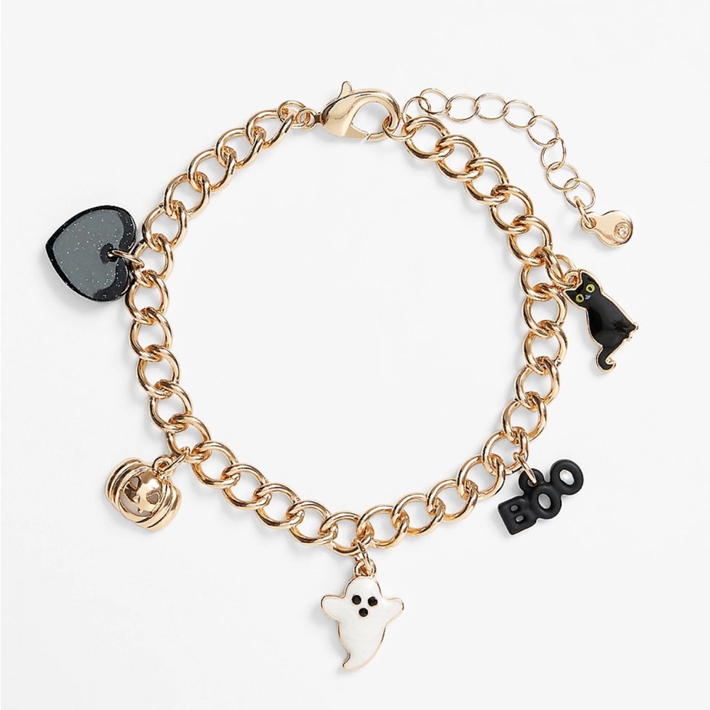 Gold Halloween Charm Bracelet